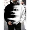 Men's 3D Stripe Printed Long-sleeved T-shirt, Comfortable, Breathable and Versatile Men's Top