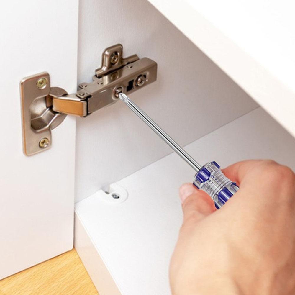 Plastic Handle Screwdriver Slotted Small Driver 1pc Crosshead and Phillips mini short-handled screwdrivers