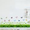 Clover Butterfly Self Adhesive Wall Sticker for Living Room Bedroom Home Decor Skirting Board Decal