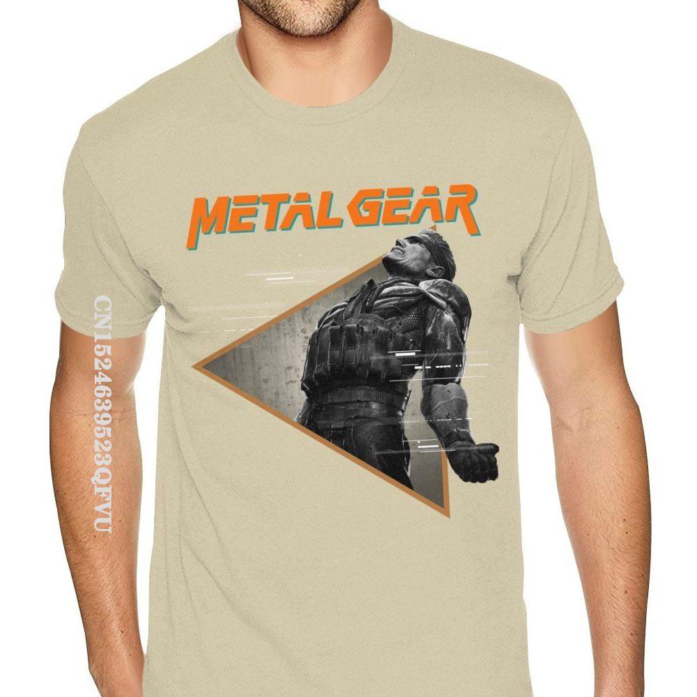 Cheap Custom Metal Gear Solid Tee Mens Bespoke England Style Tshirts Men Retro Cotton Crew Tees Shirts Gothic Style