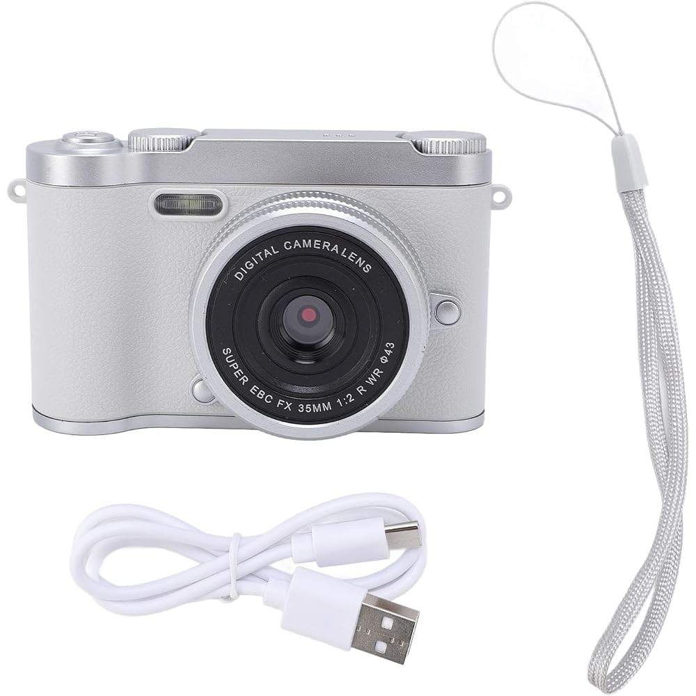 Miniature Digital Camera, Autofocus HD 48MP Digital Camera with 8X Digital Zoom, for Teen Photography (Silver)