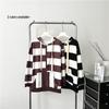 2023 Fall/Winter Women's Korean Loose BF Long Sleeve Cardigan Hoodie – College Style Striped Top
