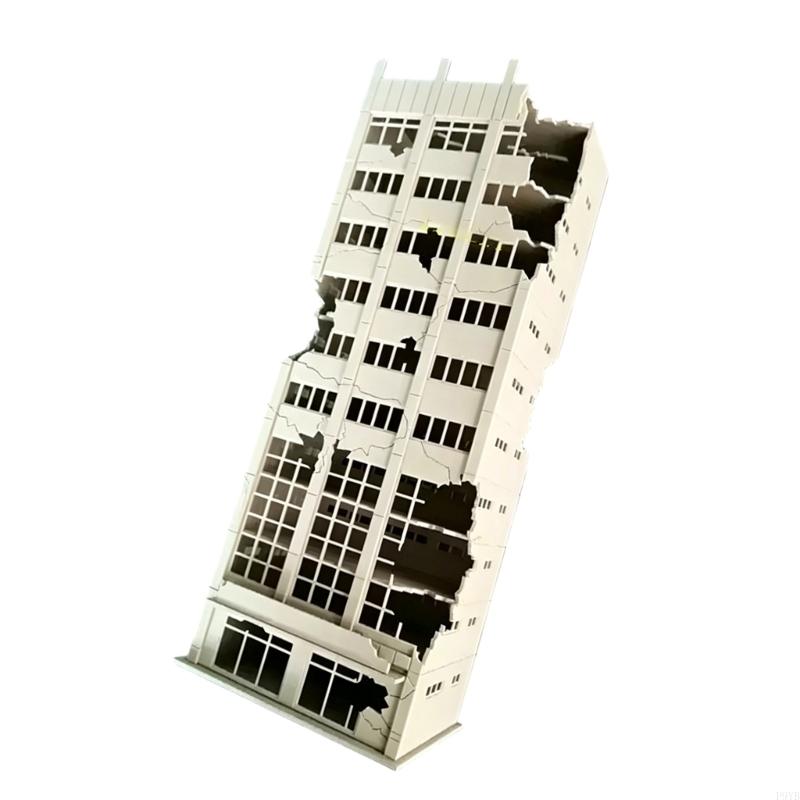 Precisions 1/100 Scale Demolished Building Plastic War Destruction Model Perfect for Dioramas and Decorative Use
