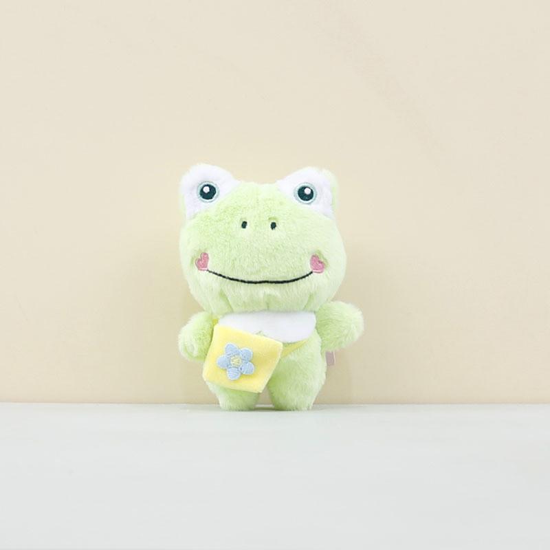 Sweet Blue And Green Frog Plush Pendant Keychain Perfect Accessory Backpack