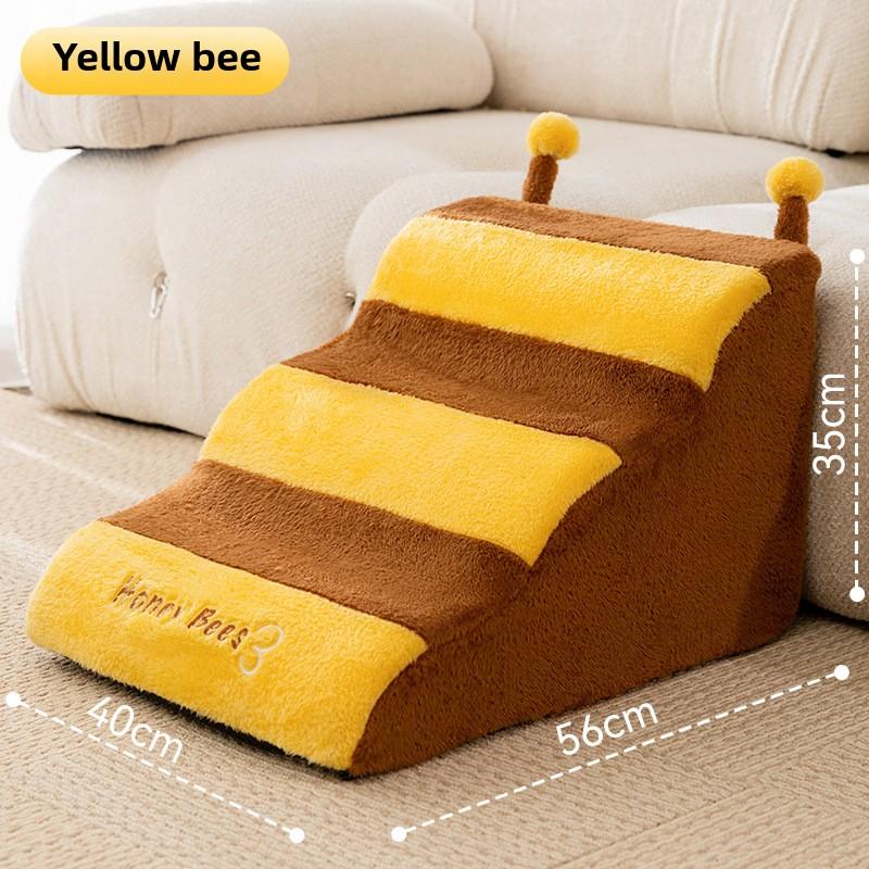 New Year's Pet Cute Pet Out Little Bee Shape Cute Korean Version Dog Stairs Elderly Dog Sofa Steps