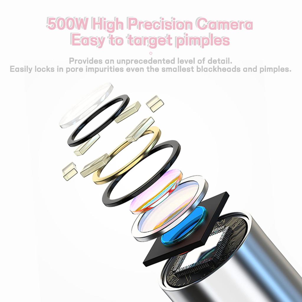 Visible Blackhead Remover HD Camera Pimple Popper Extractor Tool Kit Pore Cleaner Blemish Extraction