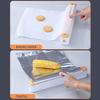 Plastic Wrap Dispenser with Slide Cutter Adjustable 2-In-1 Food Cling Wrap Film Roll Holder Cutting Tools Kitchen Gadgets