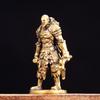 Brass Axe Warrior Figurines Miniatures Desktop Statue Ornaments Vintage Metal Solider Model Crafts Home Decorations Accessories