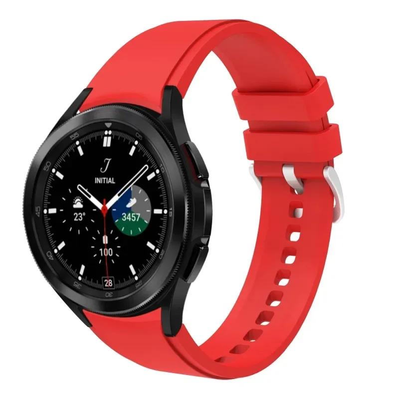 Classic Strap For Samsung Galaxy Watch 4 Classic 46mm 42mm 6 43mm 47mm 5 Pro 45mm Silicone Bracelet Correa Galaxy Watch 4 44mm 40mm Band