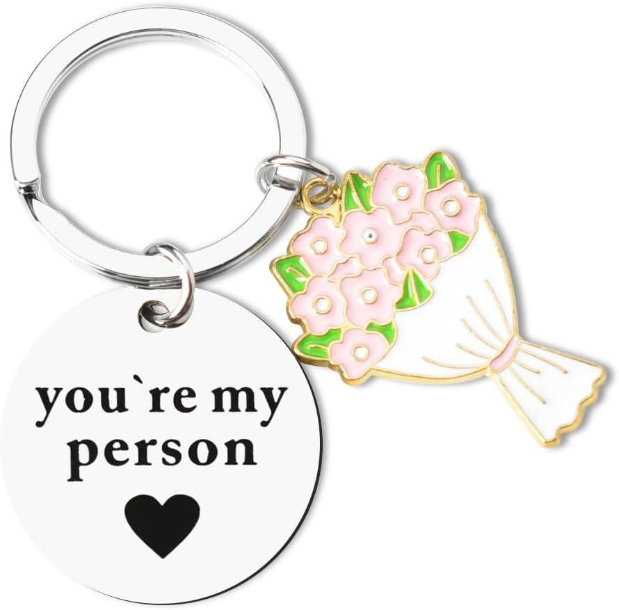

You My Person Stainless Steel Keychain Romantic Couple Design Fashion Keyring Practical Valentine s Day Gift for Wife
