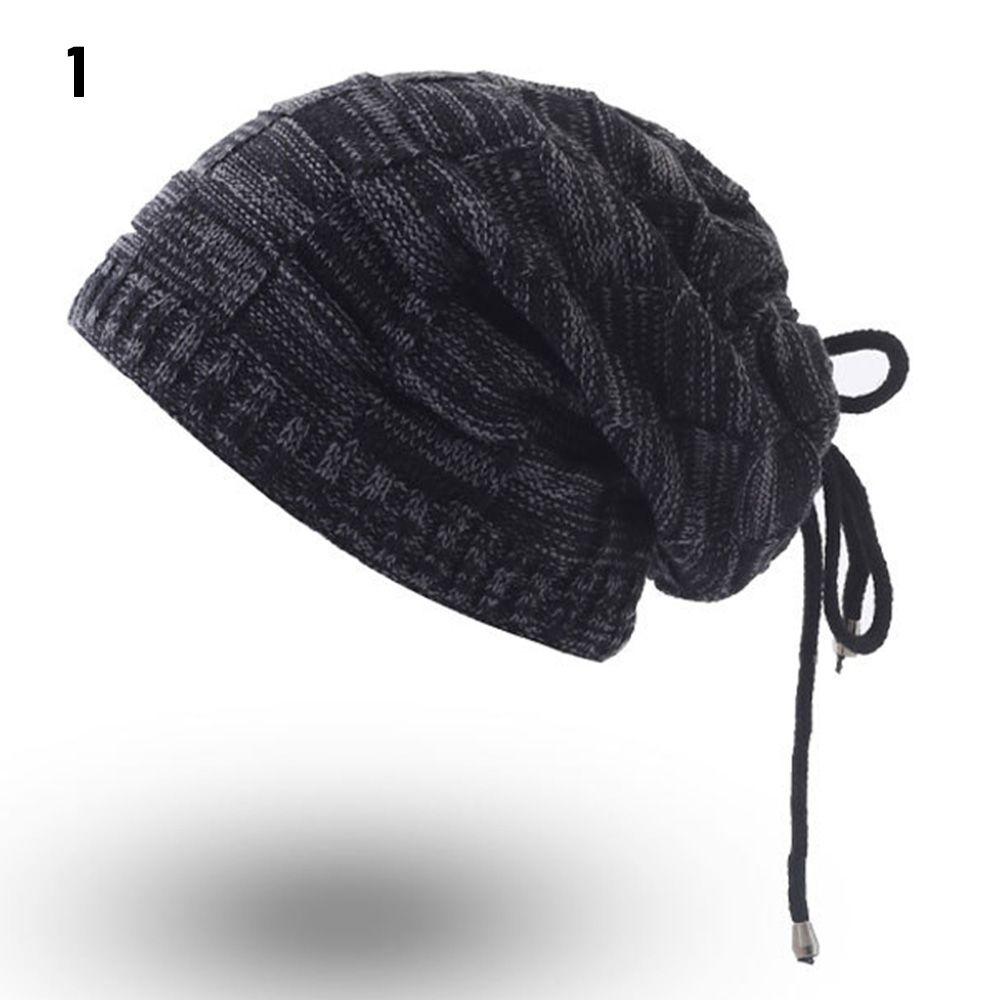 

5 Colors Male/Female Beanie Cap Fashion Stretchy Knitted Hat Warm Beanies Beanies Hat Solid Snood Scarf