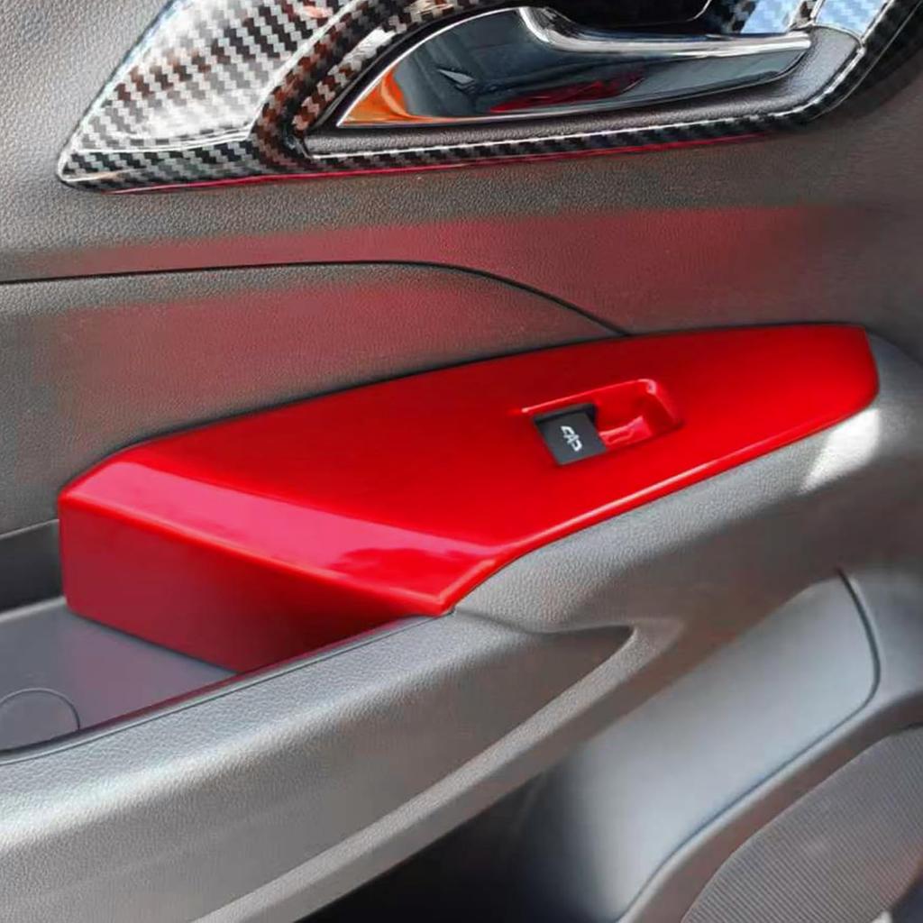 YOUTOOCAR 4PCS Window Control Panel Covers Compatible with Chevy Trax 2024-2026 Accessories (Red)