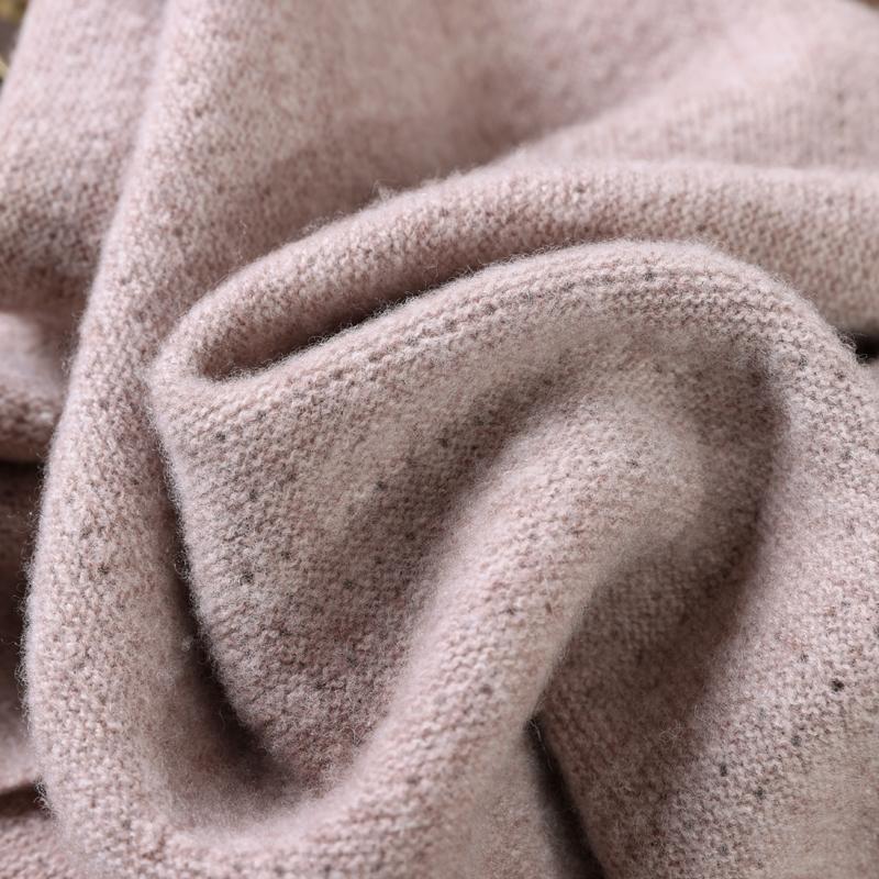 Women's 100% Cashmere Triangle Scarf Shawl Warm Soft Knitted Solid Hollow out Winter Accessory for Wearing with Shirt