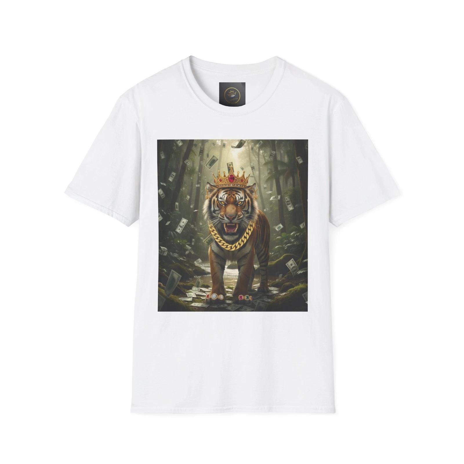 Majestic Tiger Graphic T-Shirt, Animal Lover Gift, Cool Tee, Art Apparel, [...] XL