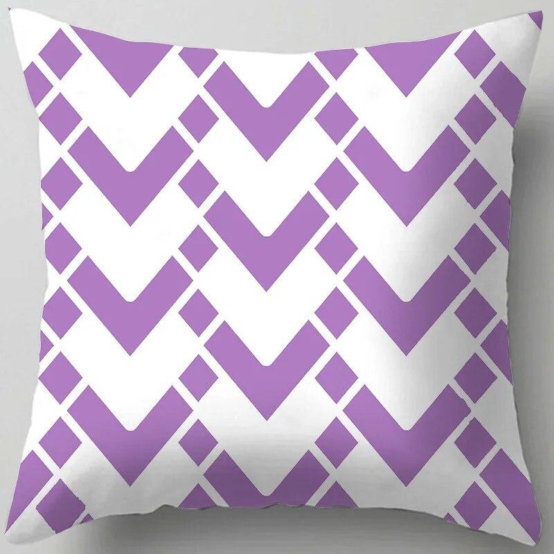 

Noon Home Bedroom Decoration Rest Cushion Pillow Cover Geometric Light Luxury Digital Print Sofa Cushion Cover 40x40cm