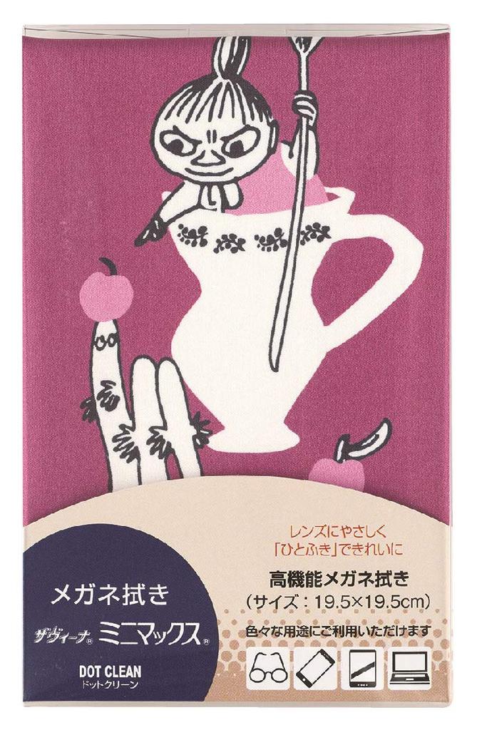 Kamiojapan Eyeglass Cleaning Cloth Moomin Cloth Mini Max Knitted Made in Japan Little My Mischief 36631 19.5cm