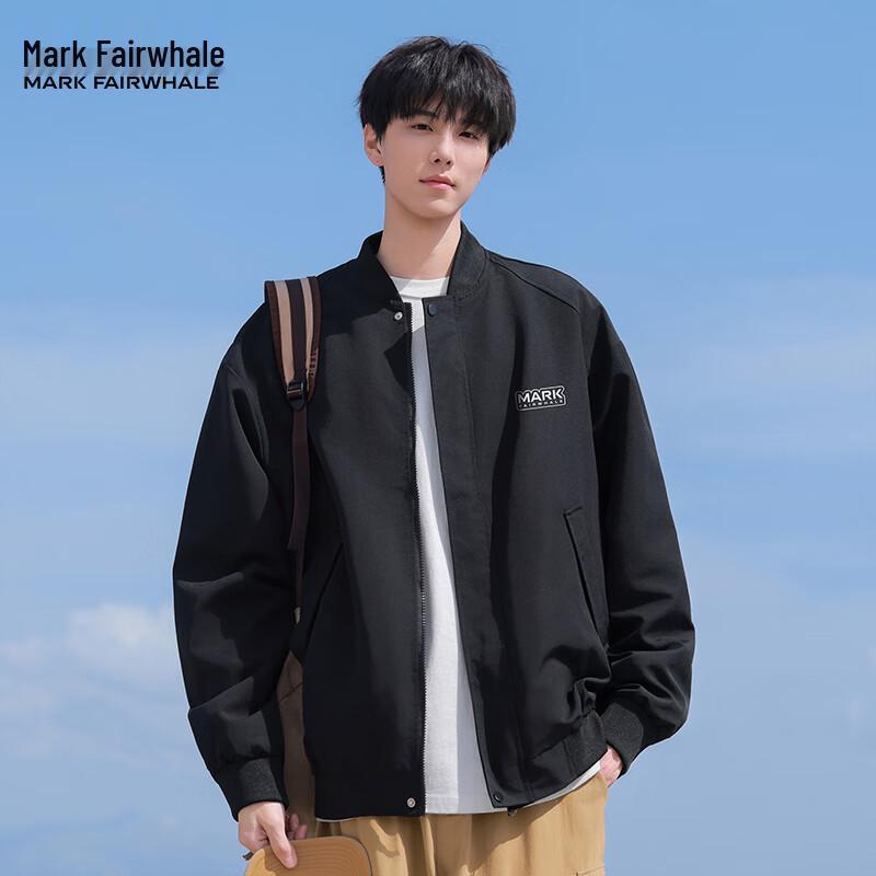 Mark Fairwhale Herren Amerikanisch Minimalistisch Einfarbig Lässige Jacke