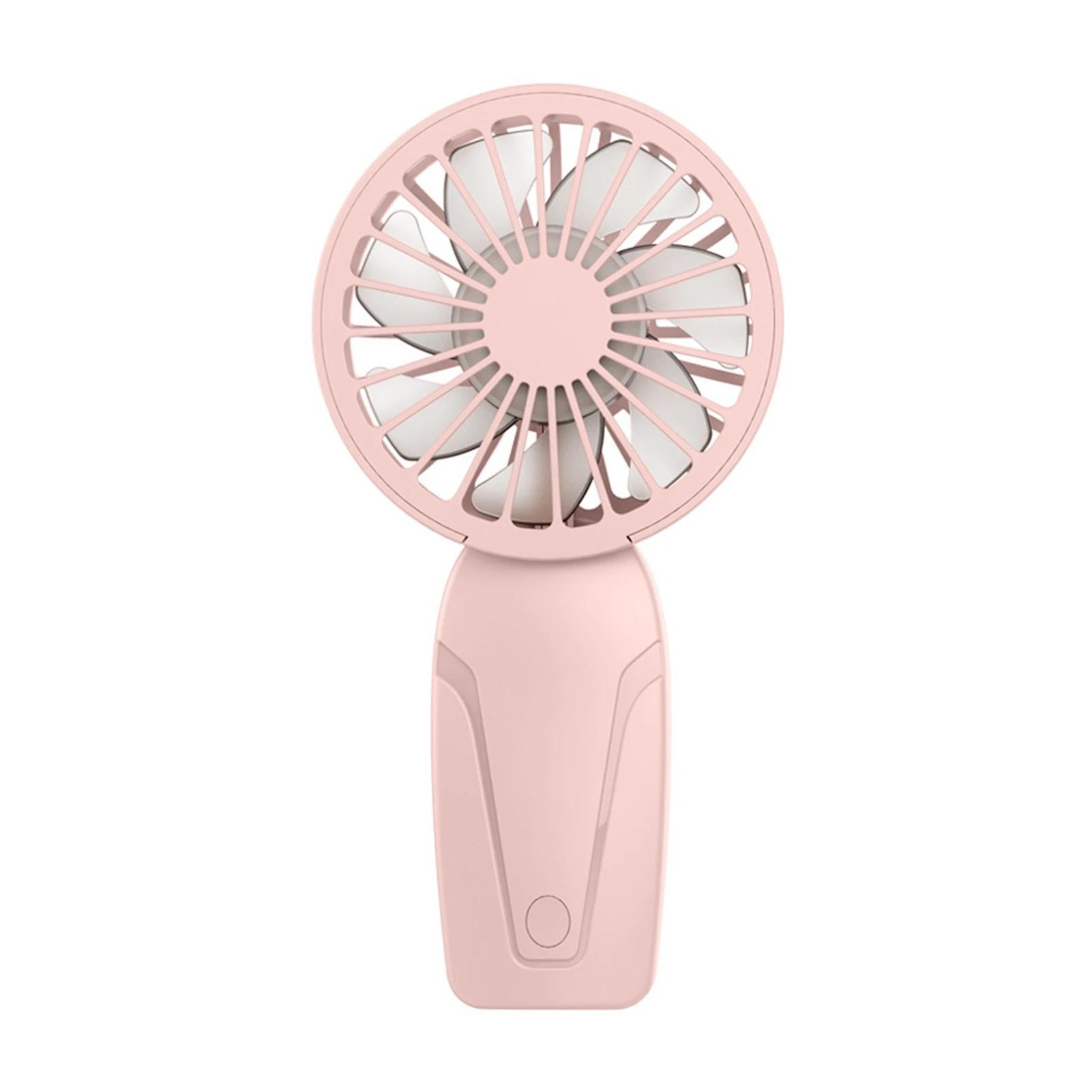 

Portable Handheld Small Fan ABS Lightweight Cute Appearance USB Rechargeable Mini Fan For On Go Cooling Portable Mini Pocket Fan розовый
