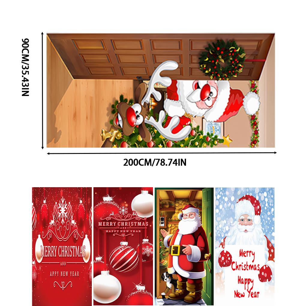 Weihnachten Weihnachtsmann Thema Nussknacker Schneemann Türbanner Ornamente Türabdeckung Banner Fotografie Hintergrund Innen Außen Veranda