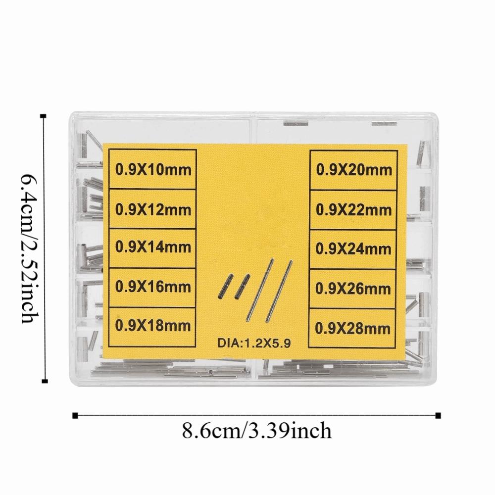 Stainless Steel Watch Strap Tubes Pins Alloy Material Separate Compartments Watch Repairing Tool Watchband Tubes Pins