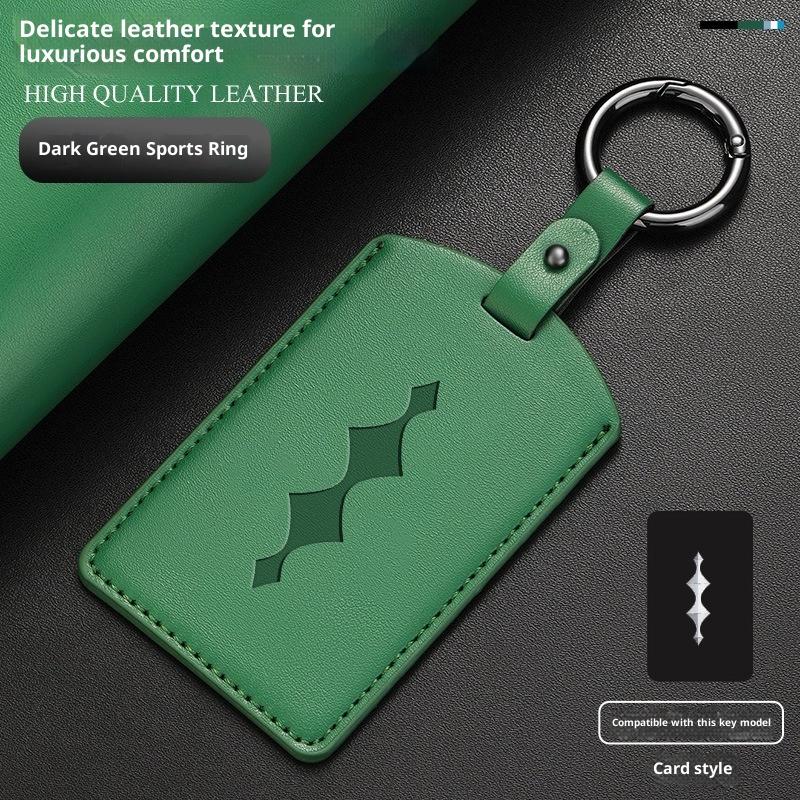 Genuine Leather Car Key Case Cover Key Bag For BYD DM-I Formula Leopard 5 8 2024 2023 Protect Set Car Accessories