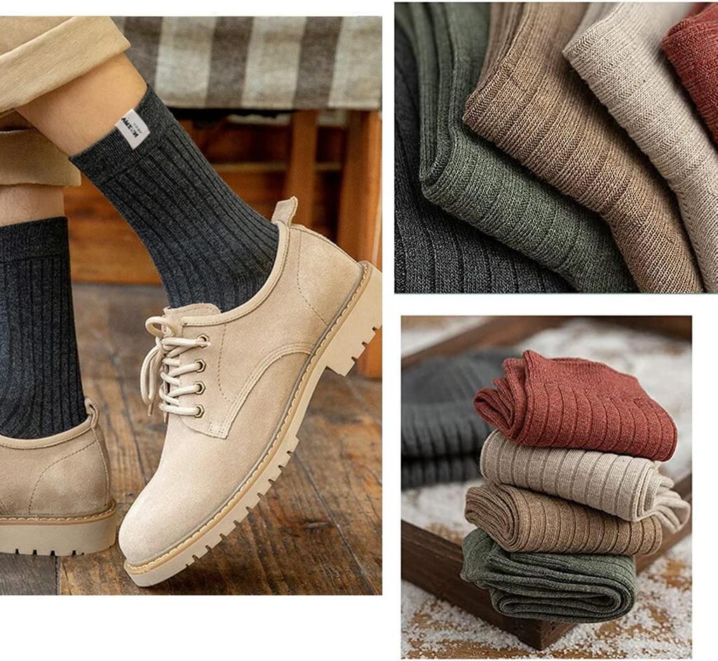 Colorful Casual 10 Pair Cotton Winter Business Crew Large Socks 29cm [Yazon] Men's Autumn/Winter Socks, Socks, Socks, Stylish, Sports, Men's Anti-Slip