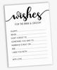 Inkdotpot Set of 50 Wishes for The Bride & Groom, Mr and Mrs Advice Cards Classic Wedding Décor, Guestbook Alternative 5x7 Inches