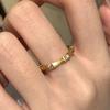 Classic Brushed Female Ring Antique Gold Craftsmanship Diamonds Bamboo-knots Couple's Rings for Women Party Gift