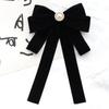 Rhinestones Black Ribbon Pin Velvet Ribbon Badge Brooch Simple Funerals Memorial Pin  Mourning