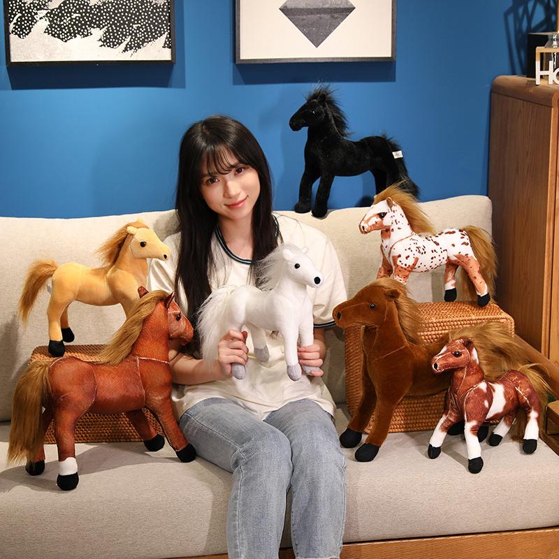 Simulations-Pferde-Plüschtiere Tiere Superweiches Kissen Kawaii Baby-Komfortpuppen Halloween Geburtstag Neujahrsgeschenk Party-Dekoration