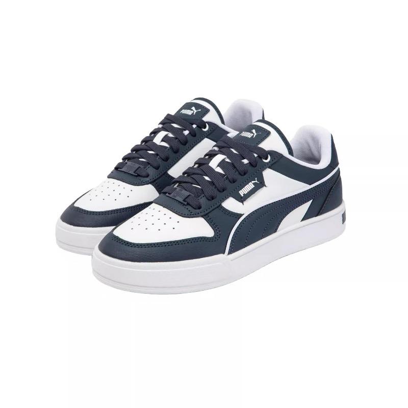 PUMA CAVEN DIME Unisex Casual Versatile Anti Slip Low Top Skate Shoes White Blue 384953-25