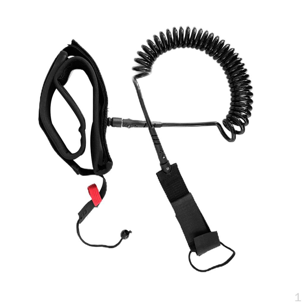 

High Elastic Surfboard Waist Stretch Rope Leash Adjustable with Swivels Strap Hip Harness Black