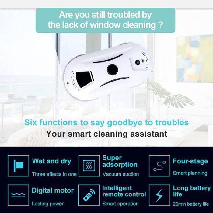 Window cleaner - Smart window cleaner robot for window cleaning - High suction power - Robot washer