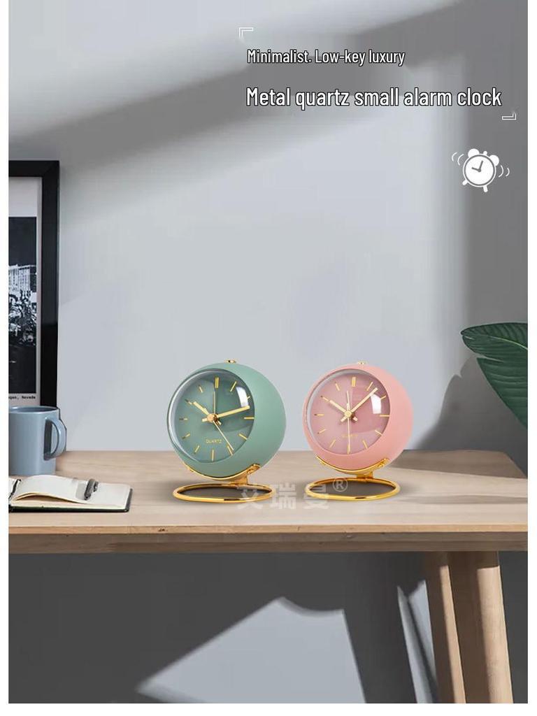 Nordic Minimalist Children's Silent Alarm Clock - Luminous Desktop Bedside Clock