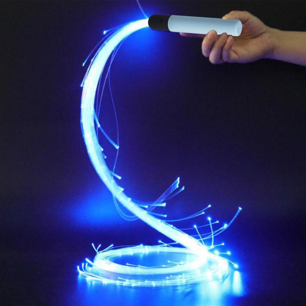 Colorful LED Fiber Optic Whip Lights, Disco Dance Shiny Whip For Party Lighting Performances