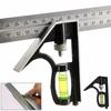 300mm (12") Adjustable Engineers Combination Try Square Right Angle Ruler Set
