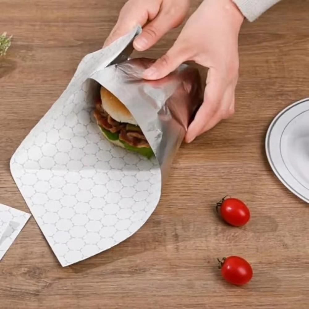 50 Pezzi Carta Avvolgente Resistente al Grasso Compatibile con Cibo Caldo Carta Avvolgente per Sandwich Per Sandwich