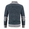 Men's Plus Velvet Thickened Stand Collar Cardigan Zipper Sweater - Autumn/Winter Warm Loose Knitwear
