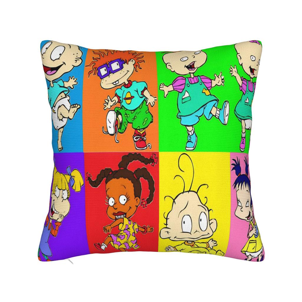 R-Rugrats Angelica Pickles Mixed Cartoon Design Pillow Case Kawaii Pillow Cover Soft Pillowcases For Sofa Car Home Decor