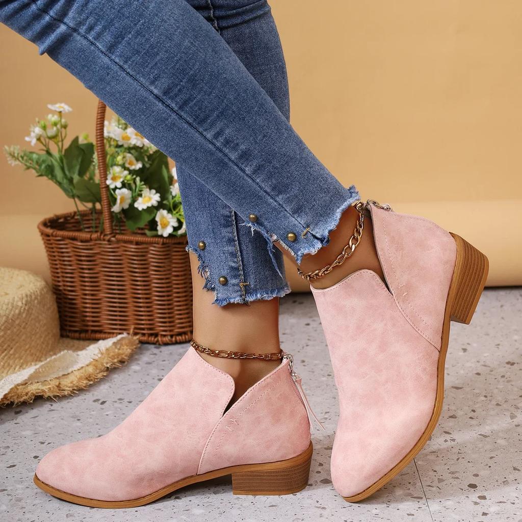 Women Boots Autumn New Pointed Thick Heel Boots Women Plus Size Fashion Shoes for Women Comfortable Casual Boots Botas De Mujer