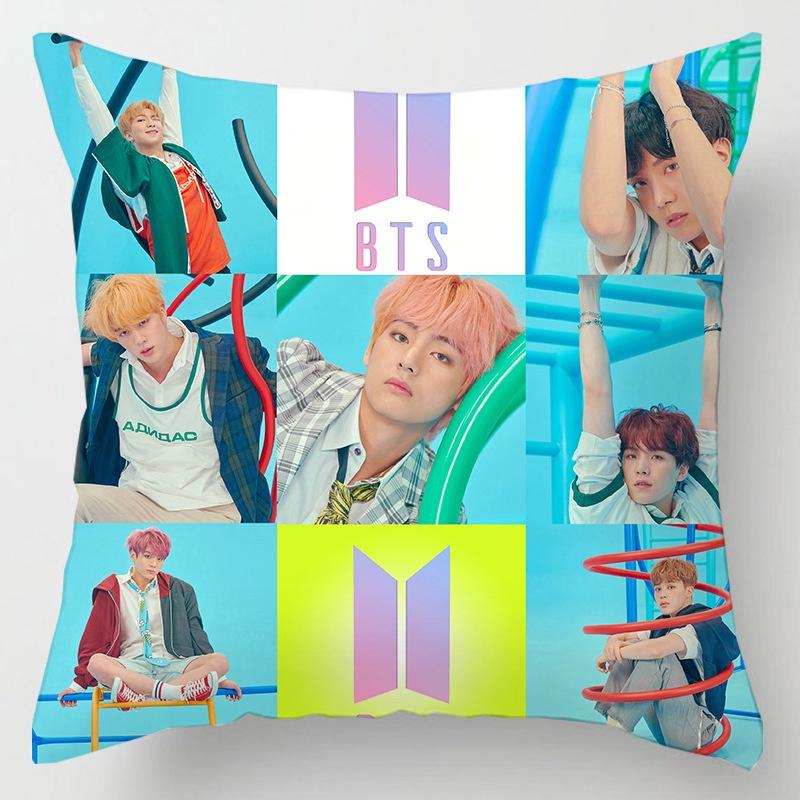 BTS Bangtan Kpop Boys Kissenbezug Dekoratives weiches Kissen 45cm 177inch