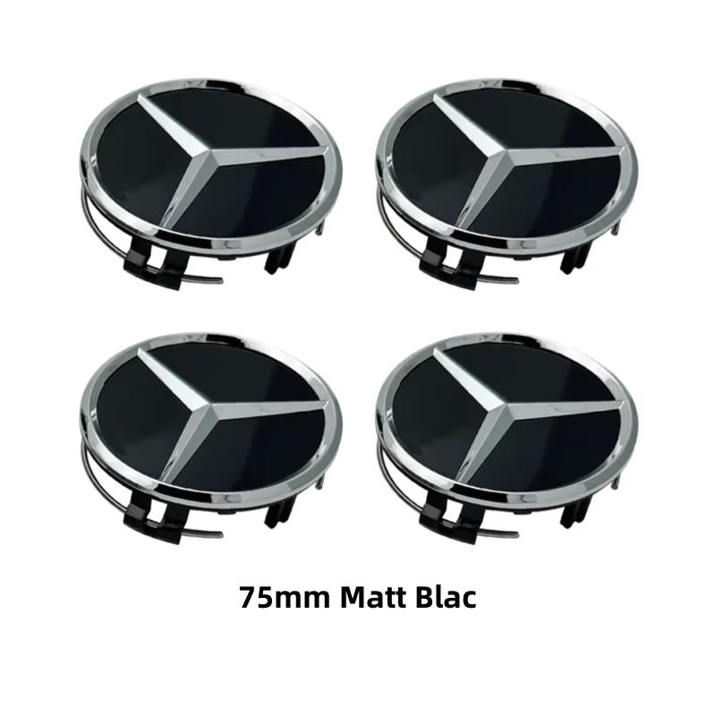 4 adet 75mm Araba Jant Göbek Kapakları Jant Göbek Kapakları Mercedes Benz W204 205 A B C E S CLA CLK ML GLK GLA GLB GLC CLAS Aksesuarları İçin