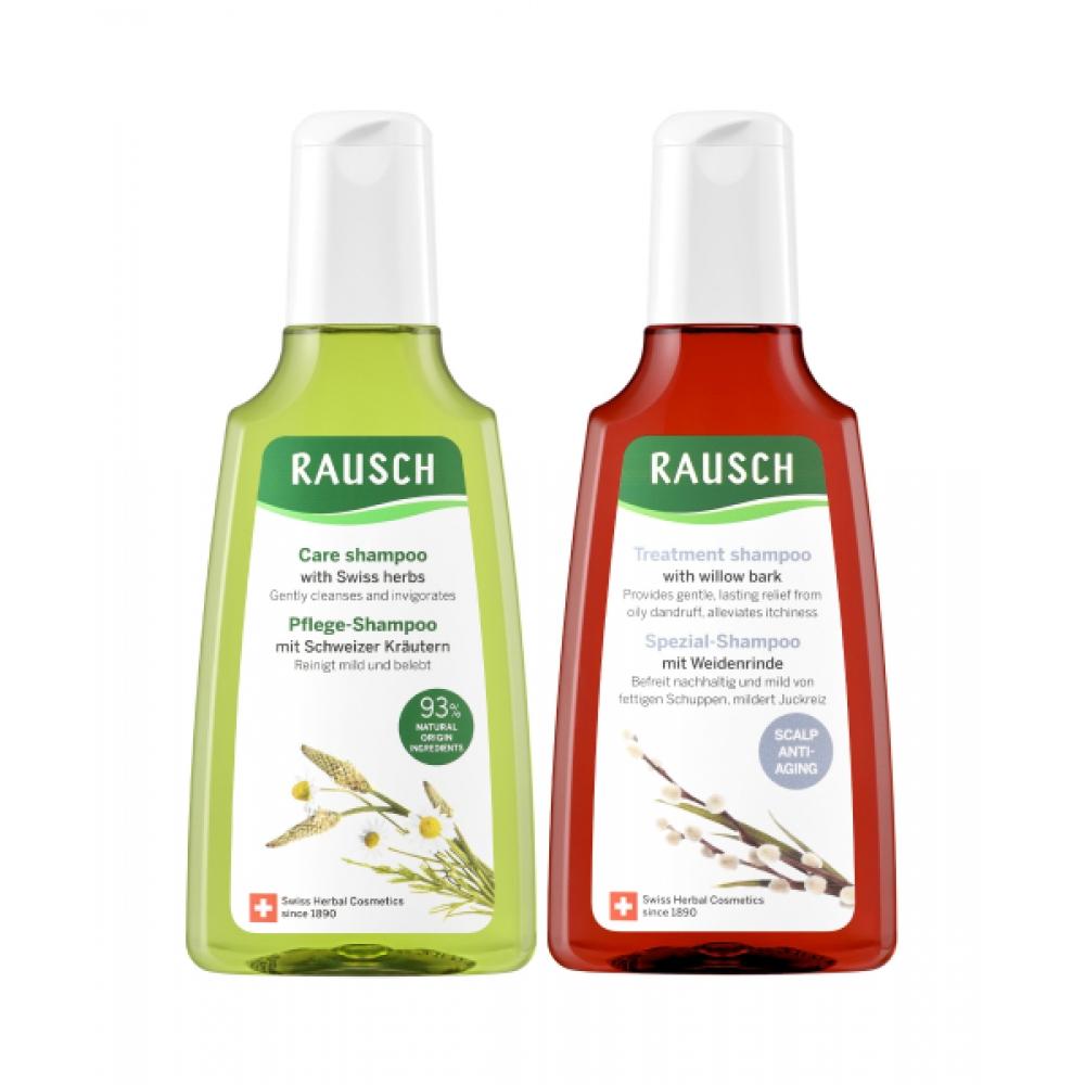 Rausch Swiss Herbal Shampoo 200ml + Willowbark Shampoo 200ml FREE