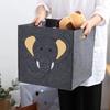 1-4PCS Multifunctional Square Felt Storage Basket Household Organizer for Pet Toys Snacks Bathroom Laundry Container