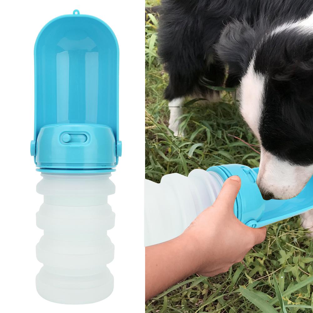 350ml Silicone Pet Outdoor Travel Portable Folding Drinking Water Bottle Kettle for Dogs Cats