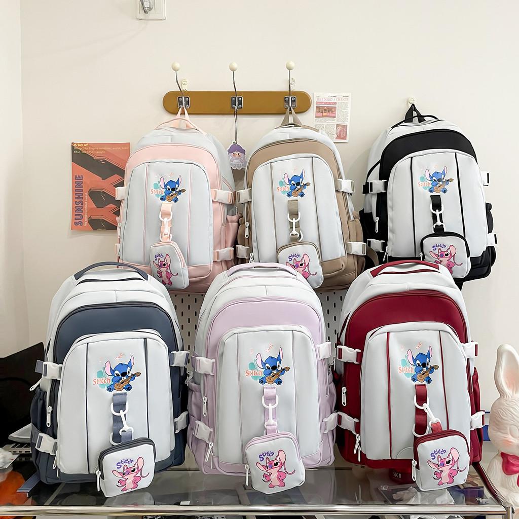 Pattern Angel Stitch School Backpack Anime Design Schoolbag Large Capacity Bag