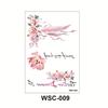 WSC Waterproof Non-Reflective Flower & Butterfly Tattoo Sticker