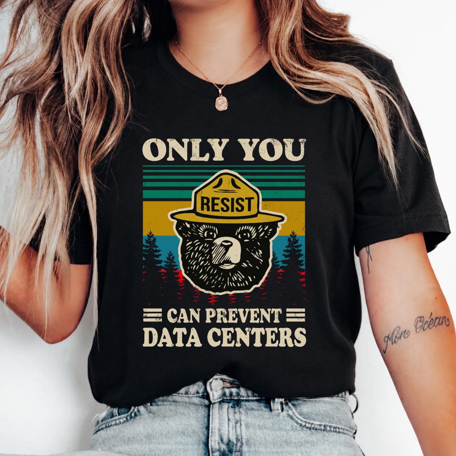 Only You Can Prevent Data Centers Shirt | Anti AI Protest Tee S