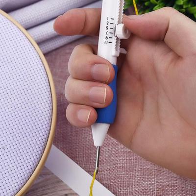 1 Sett Magisk Broderipenn Praktisk ABS Plast DIY Utskiftbare Punch Needle Verktøy og Gadgets Stikkblomst Nål Husholdning