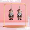 New Santa Claus Acrylic Earrings - Christmas Party Jewelry